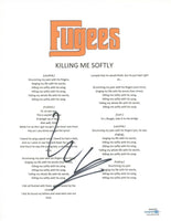 Wyclef Jean Signed Autographed Fugees Killing Me Softly Lyric Sheet ACOA COA