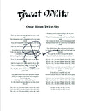 Jack Russell Signed Autograph Great White ONCE BITTEN TWICE SHY Lyric Sheet COA