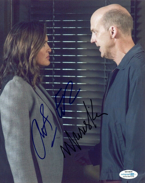 Mariska Hartigay & Anthony Edwards Signed 8x10 Photo LAW & ORDER SVU ACOA COA