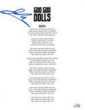 John Rzeznik Signed Autographed Goo Goo Dolls IRIS Lyric Sheet ACOA COA