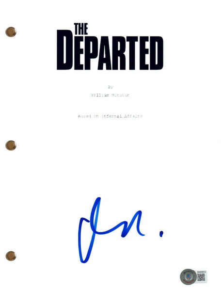 Matt Damon Signed Autograph The Departed Movie Script Screenplay Beckett COA