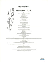 Yo Gotti Signed Autographed We Can Get It On Lyric Sheet Rapper Hip Hop ACOA COA