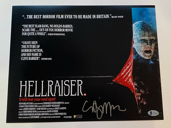 Clive Barker Signed Autograph 11x14 Photo Poster Hellraiser Horror Beckett COA