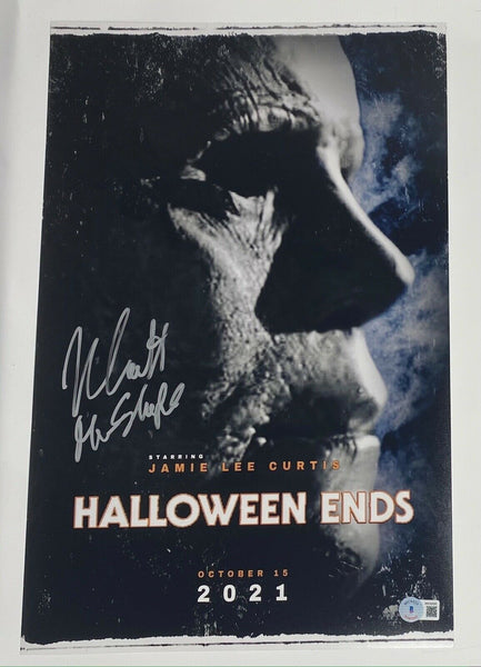 Nick Castle Signed Halloween Ends 11x17 Movie Poster Michael Myers Beckett COA
