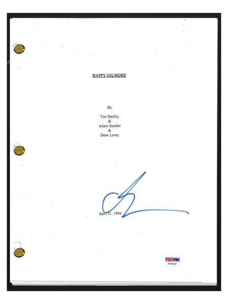 Adam Sandler Signed Autographed HAPPY GILMORE Movie Script PSA/DNA COA