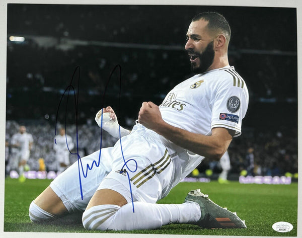 Karim Benzema Signed Autograph 11x14 Photo Real Madrid France Soccer JSA COA