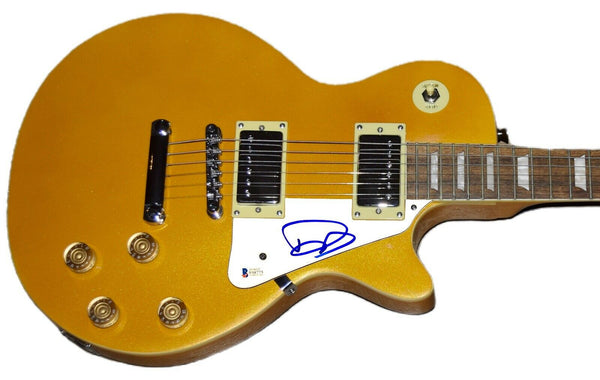 Dave Grohl Signed Autographed Gold LP Style Electric Guitar Beckett BAS COA