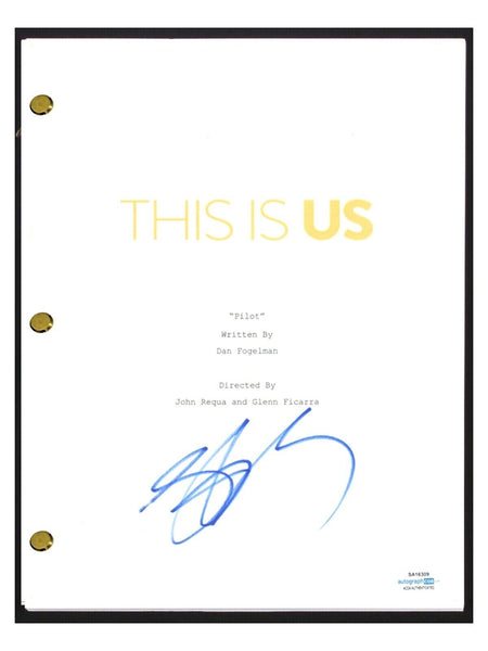 Justin Hartley Signed Autographed This Is Us Pilot Episode Script ACOA COA
