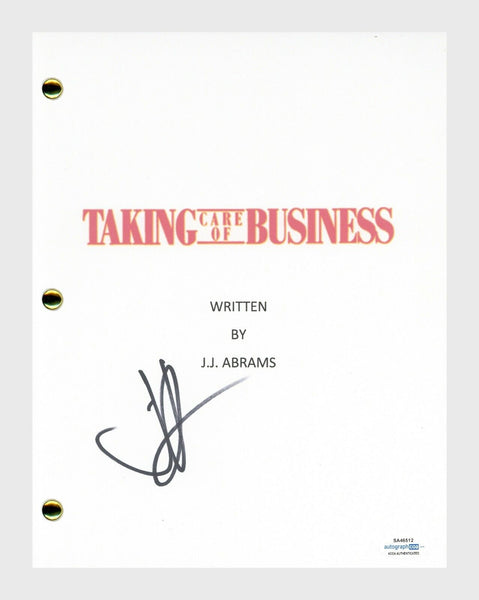 JJ Abrams Signed Autographed Taking Care of Business Script Screenplay ACOA COA