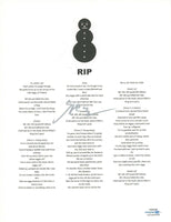 Young Jeezy Signed Autograph RIP 8.5x11 Song Lyric Sheet Hip Hop Rapper ACOA COA
