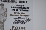 James Burton Signed 11x17 Photo Poster Elvis Presley Las Vegas Beckett BAS COA