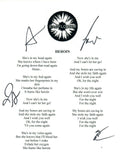 BADFLOWER Signed Autograph HEROIN Song Lyric Sheet Ok I'm Sick Josh Katz + 3 COA
