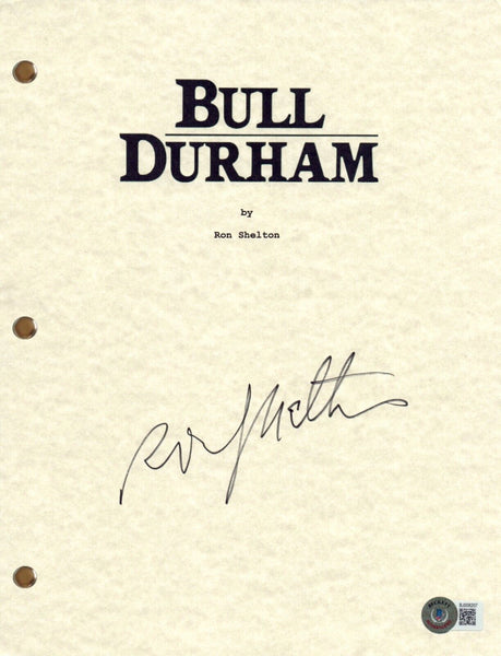 Ron Shelton Signed Autograph Bull Durham Movie Script Screenplay Beckett COA