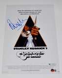 Malcolm McDowell Signed A Clockwork Orange 11x17 Movie Poster Photo Beckett COA