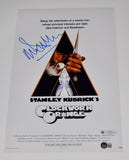 Malcolm McDowell Signed A Clockwork Orange 11x17 Movie Poster Photo Beckett COA