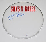Steven Adler Signed Autographed 12" Drumhead GUNS N ROSES Beckett BAS COA