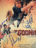 THE GOONIES Cast Signed 11x17 Poster Richard Donner Jeff Cohen Robert Davi COA