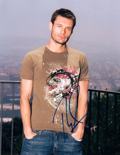 Ryan Seacrest Signed Autographed 8x10 Photo American Idol Live with Kelly COA VD
