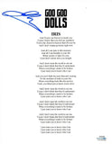 John Rzeznik Signed Autographed Goo Goo Dolls IRIS Lyric Sheet ACOA COA