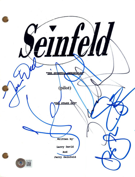 Seinfeld Cast Signed Pilot Script Screenplay Jerry Julia Jason Larry x4 BAS COA