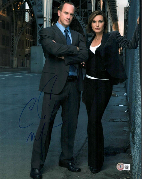 Christopher Meloni Signed Autograph 11x14 Photo Law & Order SVU Beckett COA