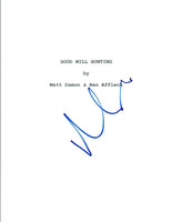 Matt Damon Signed Autographed GOOD WILL HUNTING Full Movie Script Screenplay COA