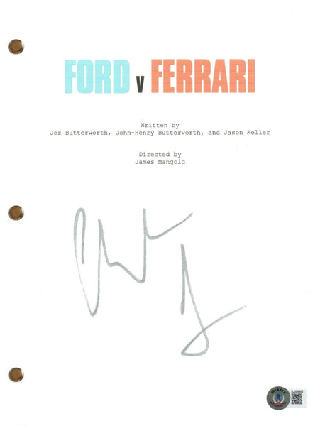 Christian Bale Signed Autograph Ford v Ferrari Full Movie Script Beckett COA