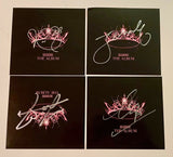 BLACKPINK The Album Signed CD Cover Full Set Jennie Jisoo Lisa Rose x4 COA