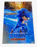 Ben Schwartz Signed Autograph Sonic The Hedgehog 12x18 Movie Poster Beckett COA
