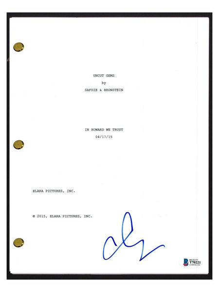 Adam Sandler Signed Autographed UNCUT GEMS Movie Script BAS Beckett COA