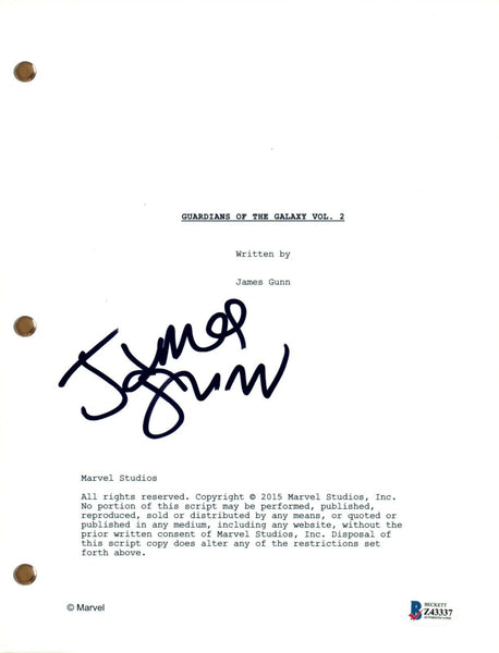James Gunn Signed Guardians of the Galaxy Vol 2 Movie Script Autograph BAS COA