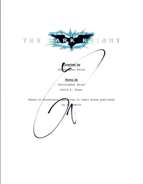 Tom Hardy Signed Autographed THE DARK NIGHT Movie Script COA VD