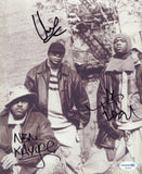 Naughty By Nature Signed Autograph 8x10 Photo Treach Vin Rock DJ Kay Gee x3 ACOA