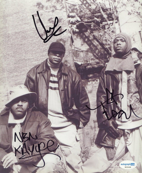 Naughty By Nature Signed Autograph 8x10 Photo Treach Vin Rock DJ Kay Gee x3 ACOA