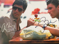 Al Pacino & Steven Bauer Signed Autographed 11x14 Photo Scarface Beckett BAS COA