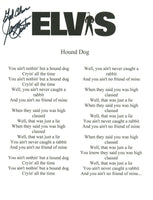 James Burton Signed Autograph Elvis Presley HOUND DOG Lyric Sheet Guitarist COA