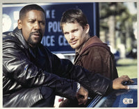 Denzel Washington Ethan Hawke Signed Training Day 11x14 Photo Autograph BAS COA