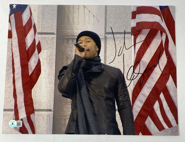 John Legend Signed Autographed 11x14 Photo Singer Beckett COA
