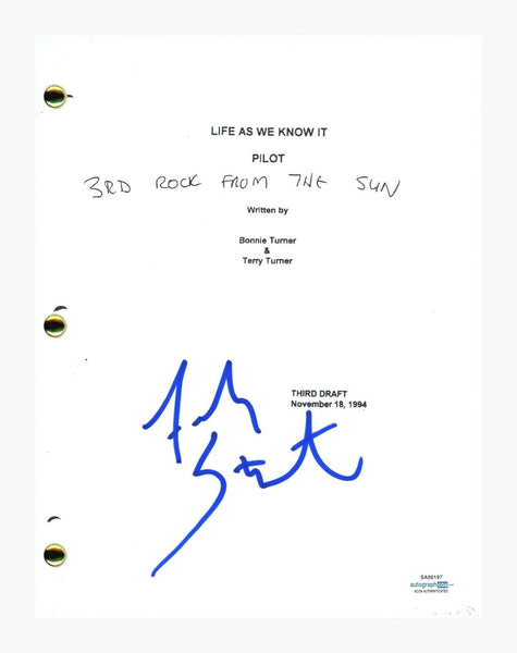 French Stewart Signed 3rd Rock from the Sun Pilot Episode Script ACOA COA