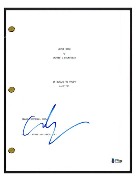 Adam Sandler Signed Autographed UNCUT GEMS Movie Script BAS Beckett COA