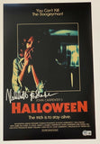 Nick Castle Signed Halloween 11x17 Movie Poster Photo Michael Myers Beckett COA