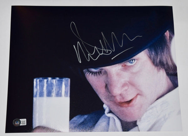 Malcolm McDowell Signed Autograph 11x14 Photo A Clockwork Orange Beckett BAS COA