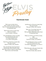 James Burton Signed Elvis Presley HEARTBREAK HOTEL Lyric Sheet Guitarist COA
