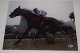 Mike Smith Signed Autographed 11x14 Photo JUSTIFY JOCKEY Triple Crown BAS COA