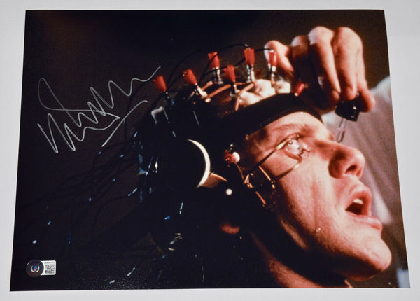 Malcolm McDowell Signed Autograph 11x14 Photo A Clockwork Orange Beckett BAS COA