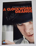 Malcolm McDowell Signed A Clockwork Orange 11x17 Movie Poster Photo Beckett COA