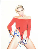 Miley Cyrus Signed Autographed 8x10 Photo Hot Sexy Pose COA VD