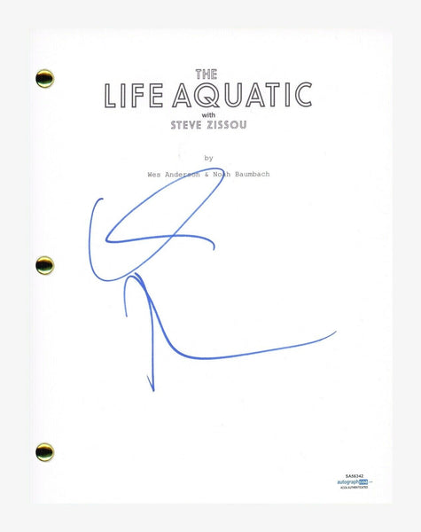 Willem Dafoe Signed The Life Aquatic With Steve Zissou Movie Script ACOA COA