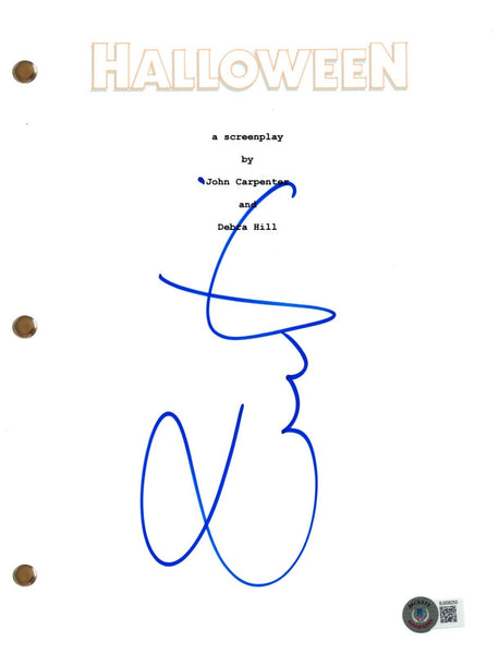 Jamie Lee Curtis Signed Autograph Halloween Movie Script Screenplay Beckett COA