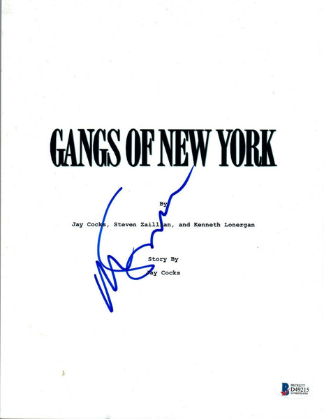 Martin Scorsese Signed Autograph GANGS OF NEW YORK Movie Script Beckett BAS COA